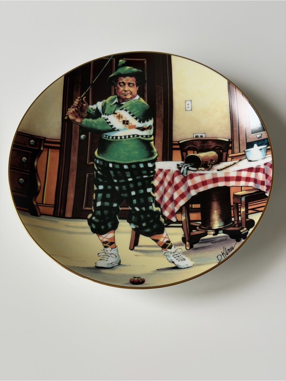 Vintage The Honeymooners “The Golfer “Hamilton Collection Plate Jackie Gleason